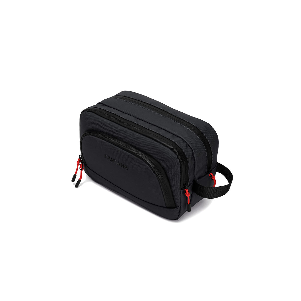 Charcoal — Voyager Washbag, three-quarter view