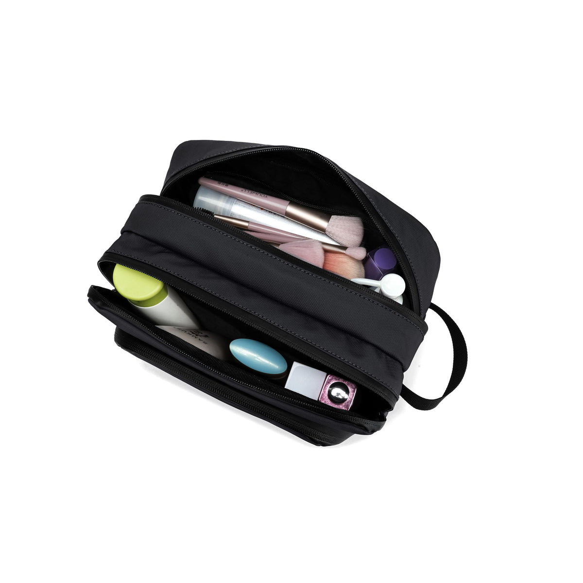 Charcoal — Voyager Washbag, packed