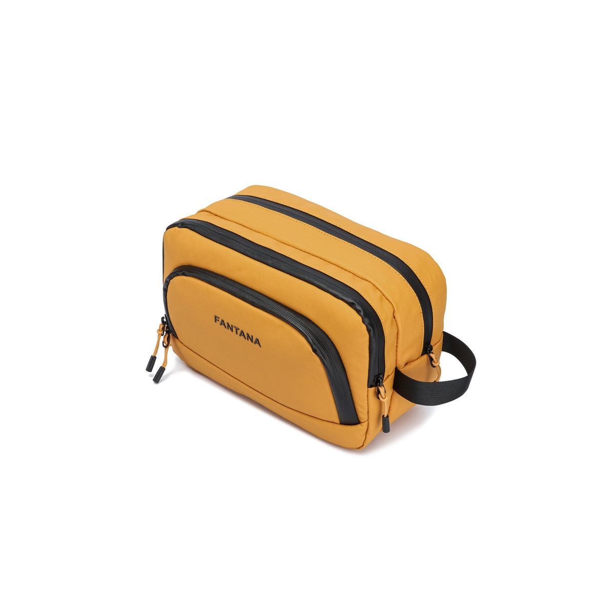 Mustard — Voyager Washbag, three-quarter view
