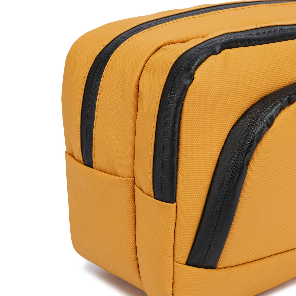 Mustard — Voyager Washbag, three-quarter view