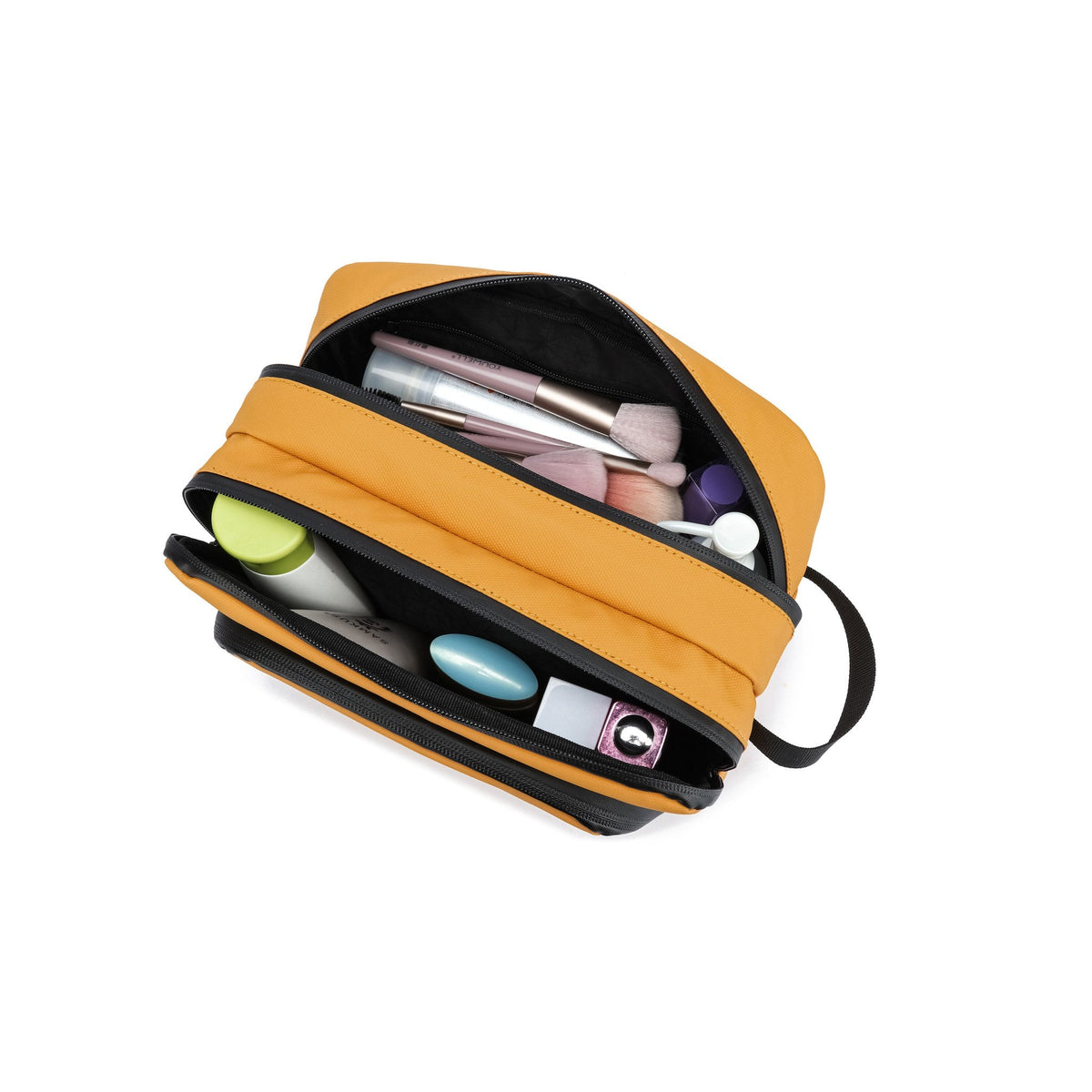 Mustard — Voyager Washbag, packed