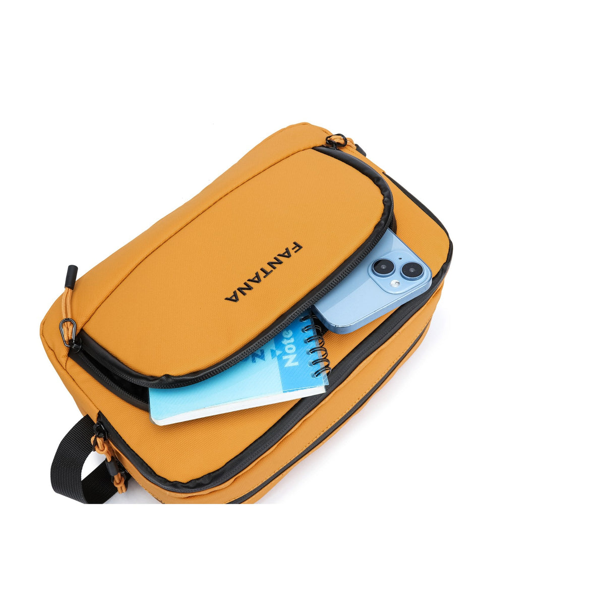Mustard — Voyager Washbag, packed