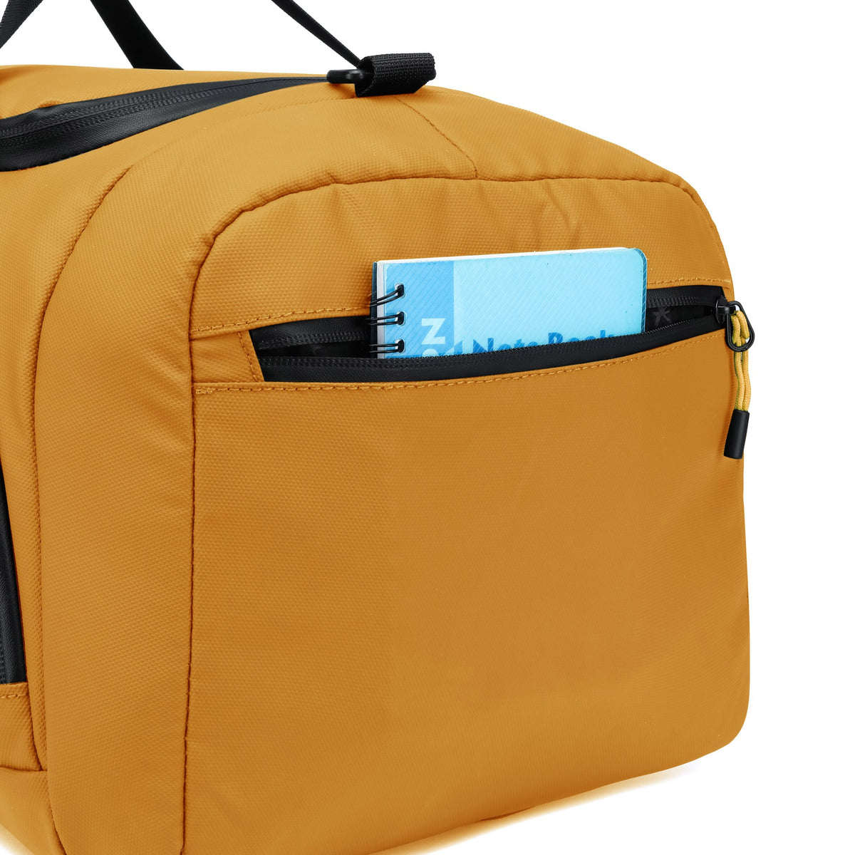 Mustard — Voyager Holdall, front pocket