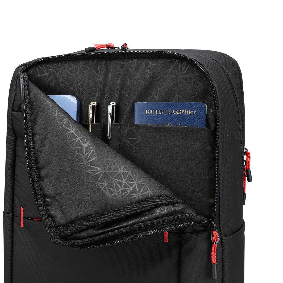 Charcoal — Voyager Laptop Backpack, interior