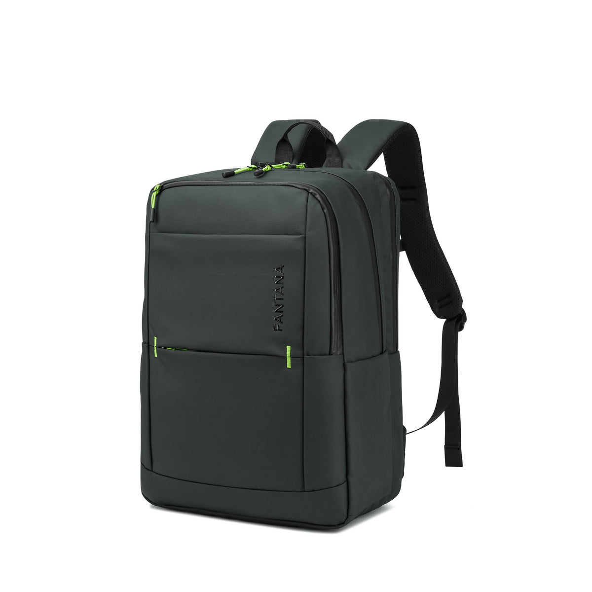 Olive — Voyager Laptop Backpack, three-quarter view