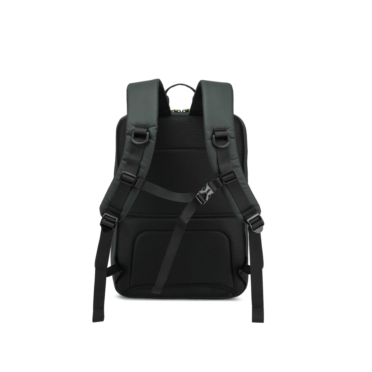 Olive — Voyager Laptop Backpack, back and shoulder straps