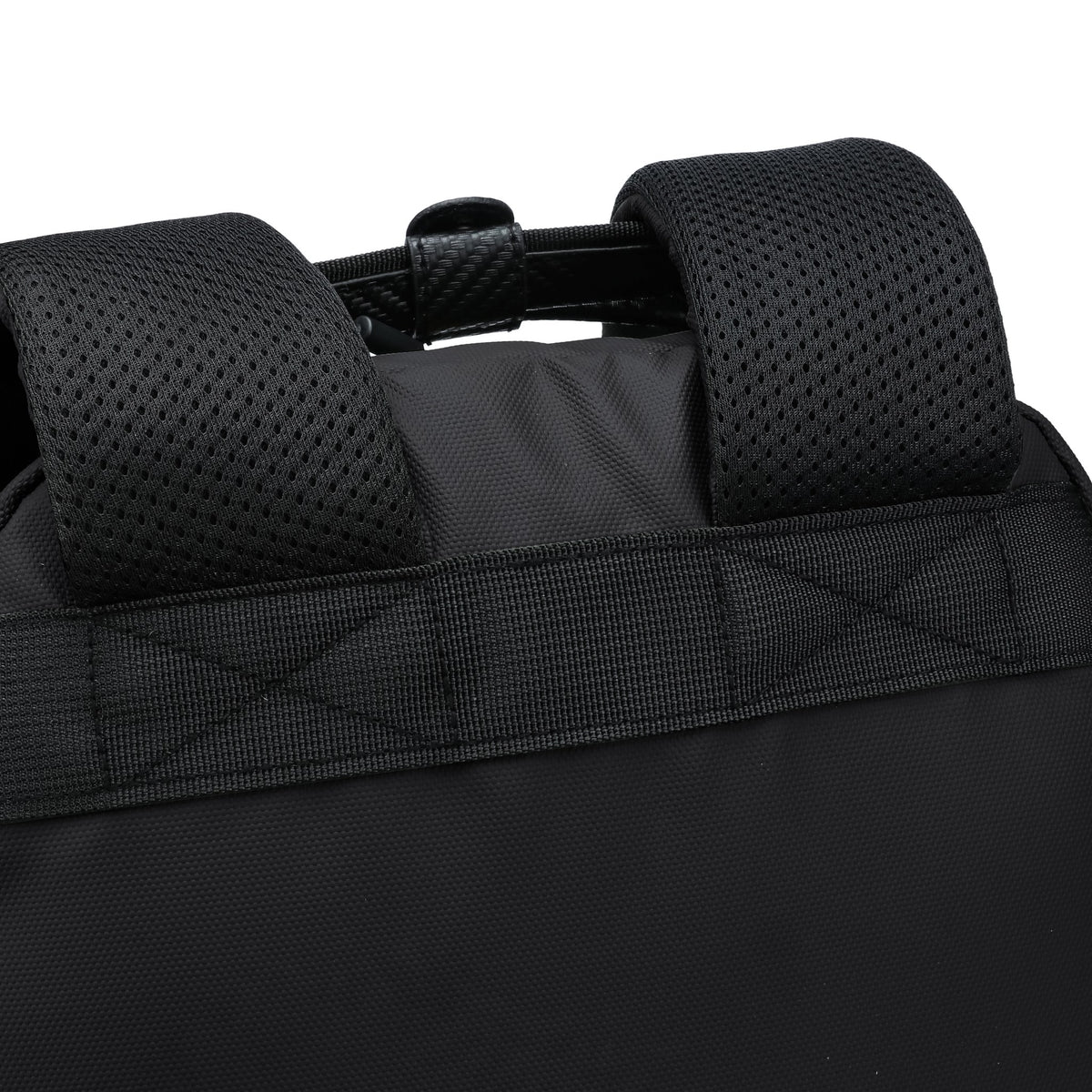 Charcoal — Voyager Backpack, padded shoulder straps, detail