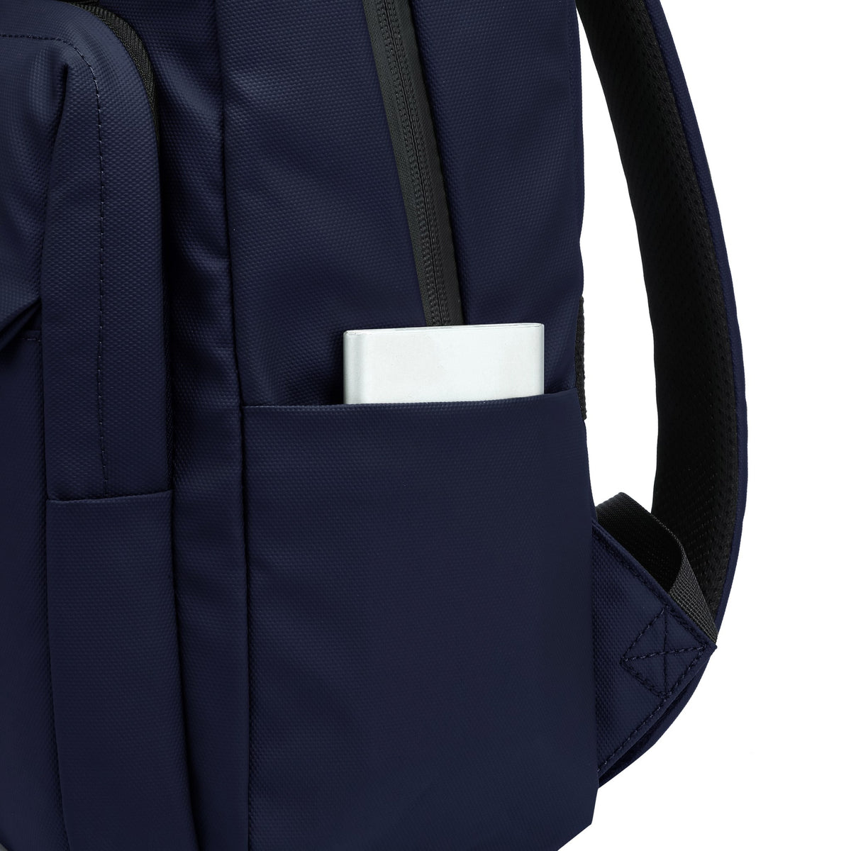 Navy — Voyager Backpack, three-quarter view