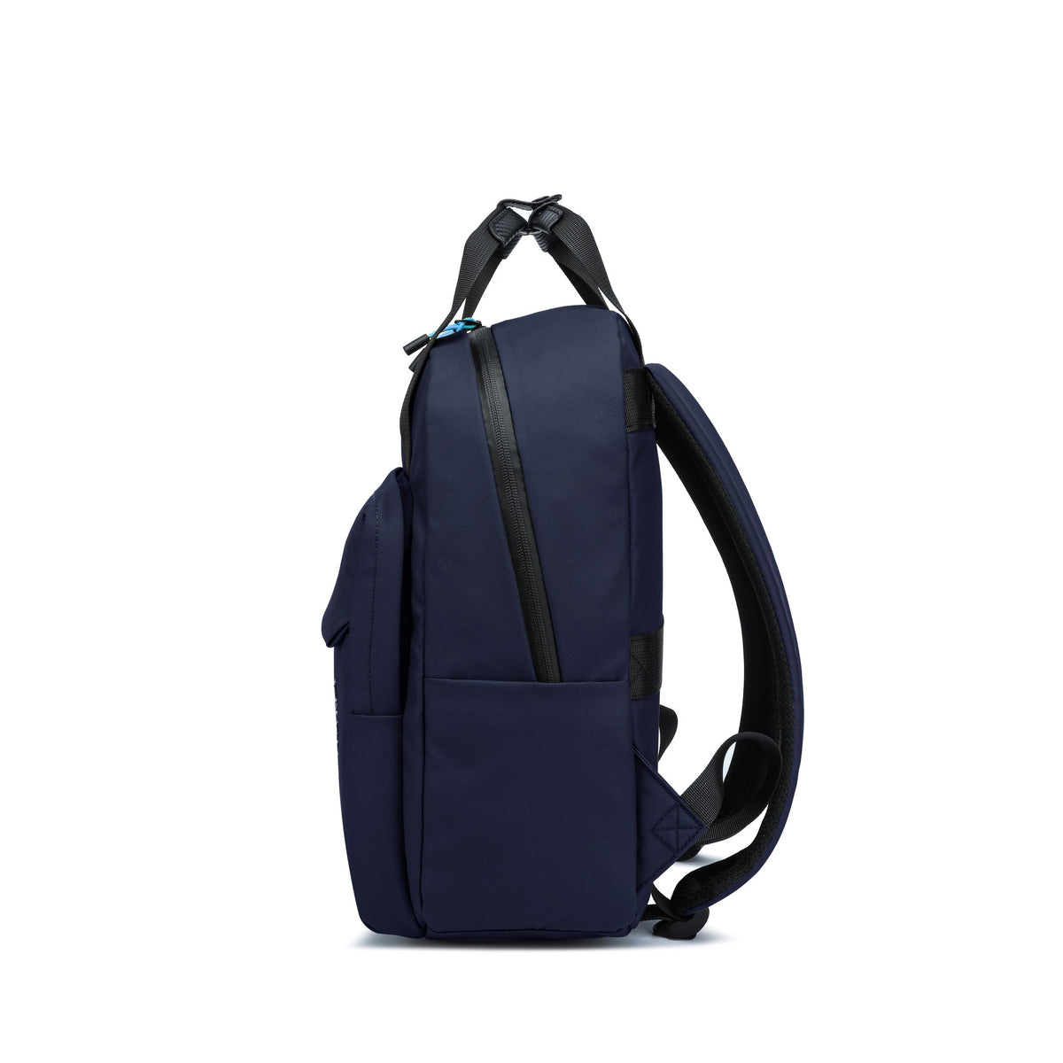 Navy — Voyager Backpack, side