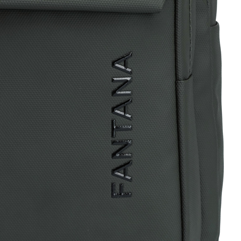 Olive — Voyager Backpack, embossed logo, detail