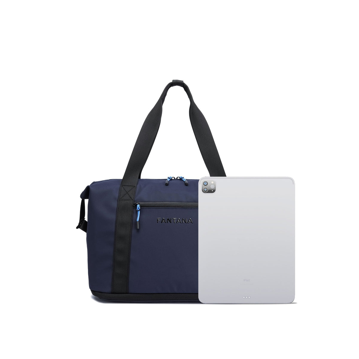 Navy — Voyager Shoulder Bag, shown to scale