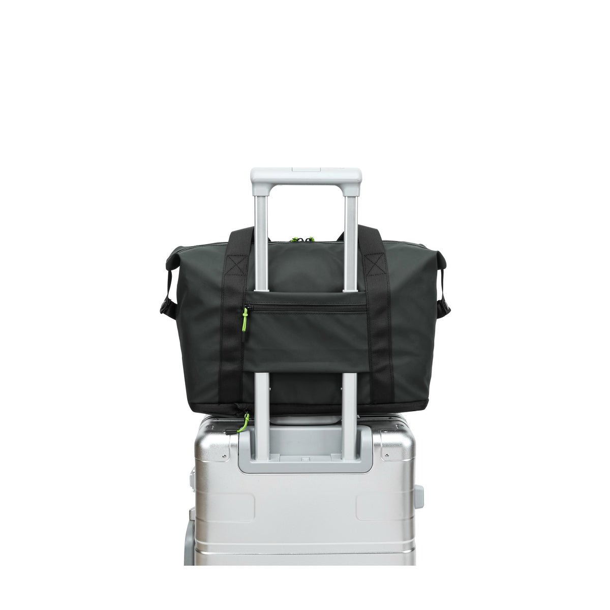 Olive — Voyager Shoulder Bag, on a case's trolley handle