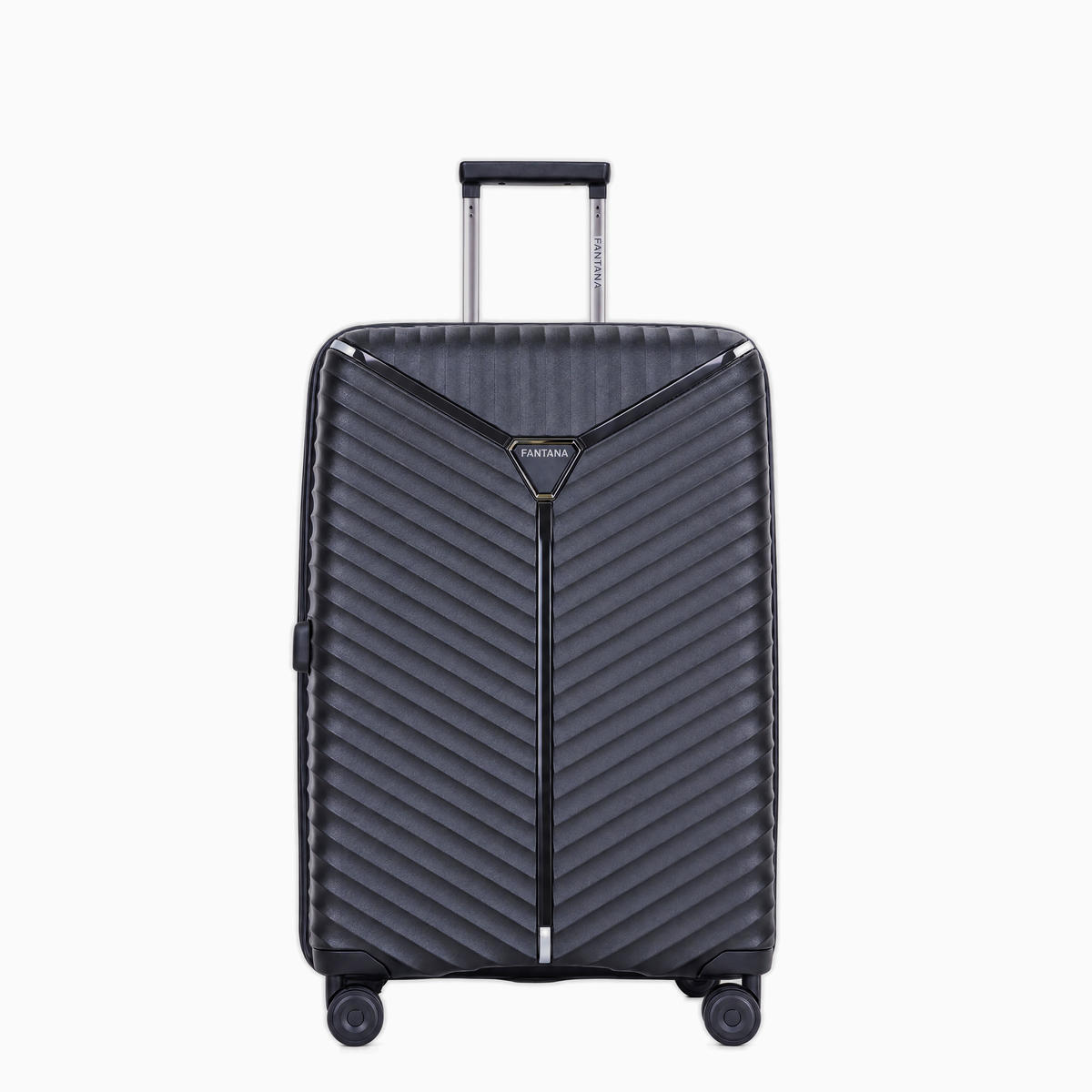 Charcoal — Mars hard shell suitcase set of 3, one case, front