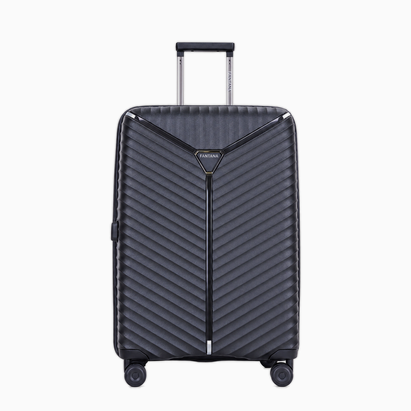 Charcoal — Mars hard shell suitcase, 69.5cm medium, front