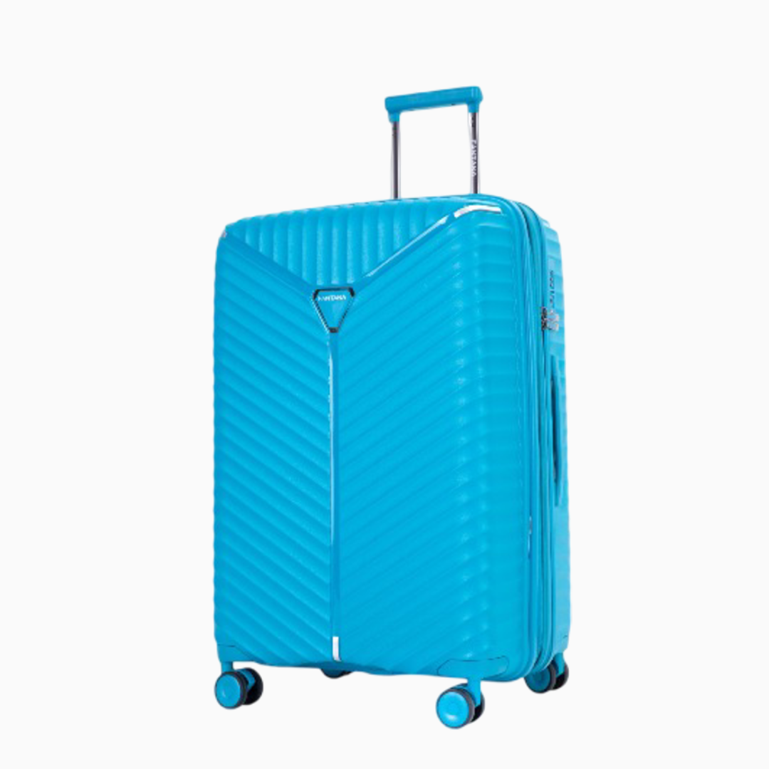 Blue Raspberry — Mars hard shell suitcase, 78.5cm large, front, three-quarter view