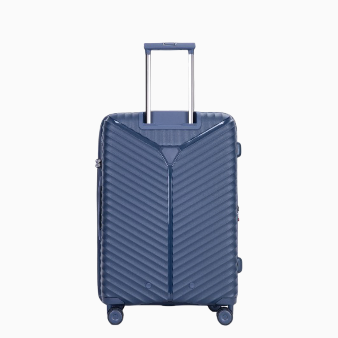 Navy — Mars hard shell suitcase, 78.5cm large, back
