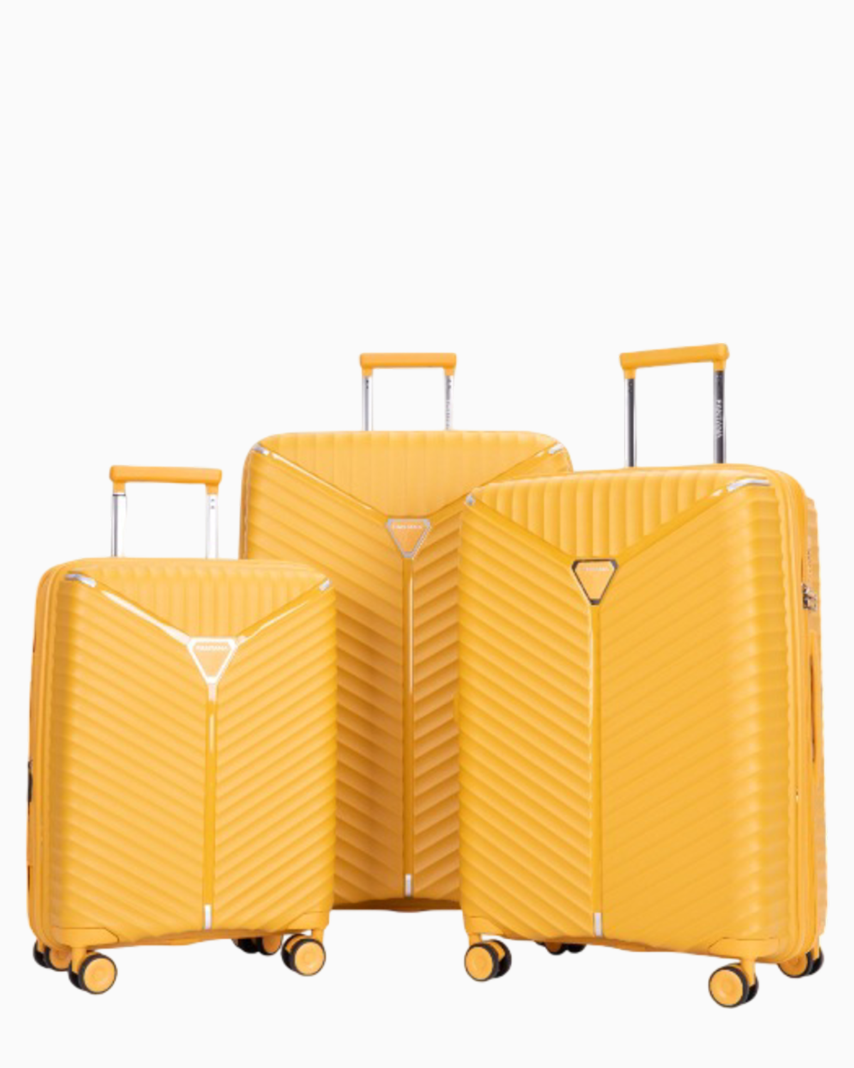 Sherbet Lemon — Mars hard shell suitcase set of 3, cabin, medium and large, all three