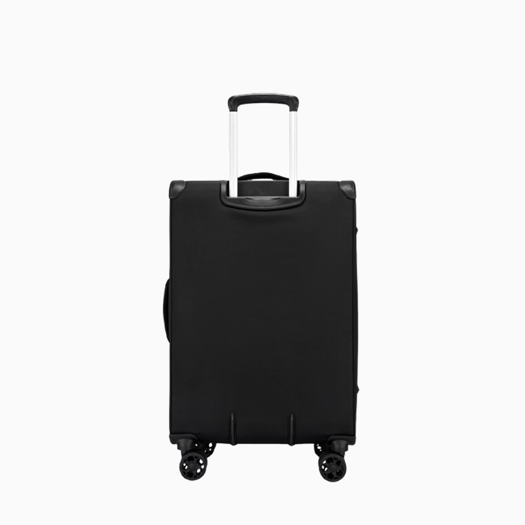 Charcoal — Starlet soft canvas suitcase, 55cm cabin, front