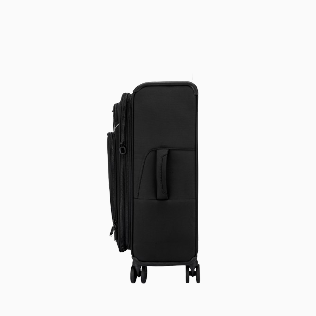 Charcoal — Starlet soft canvas suitcase, 76cm large, side