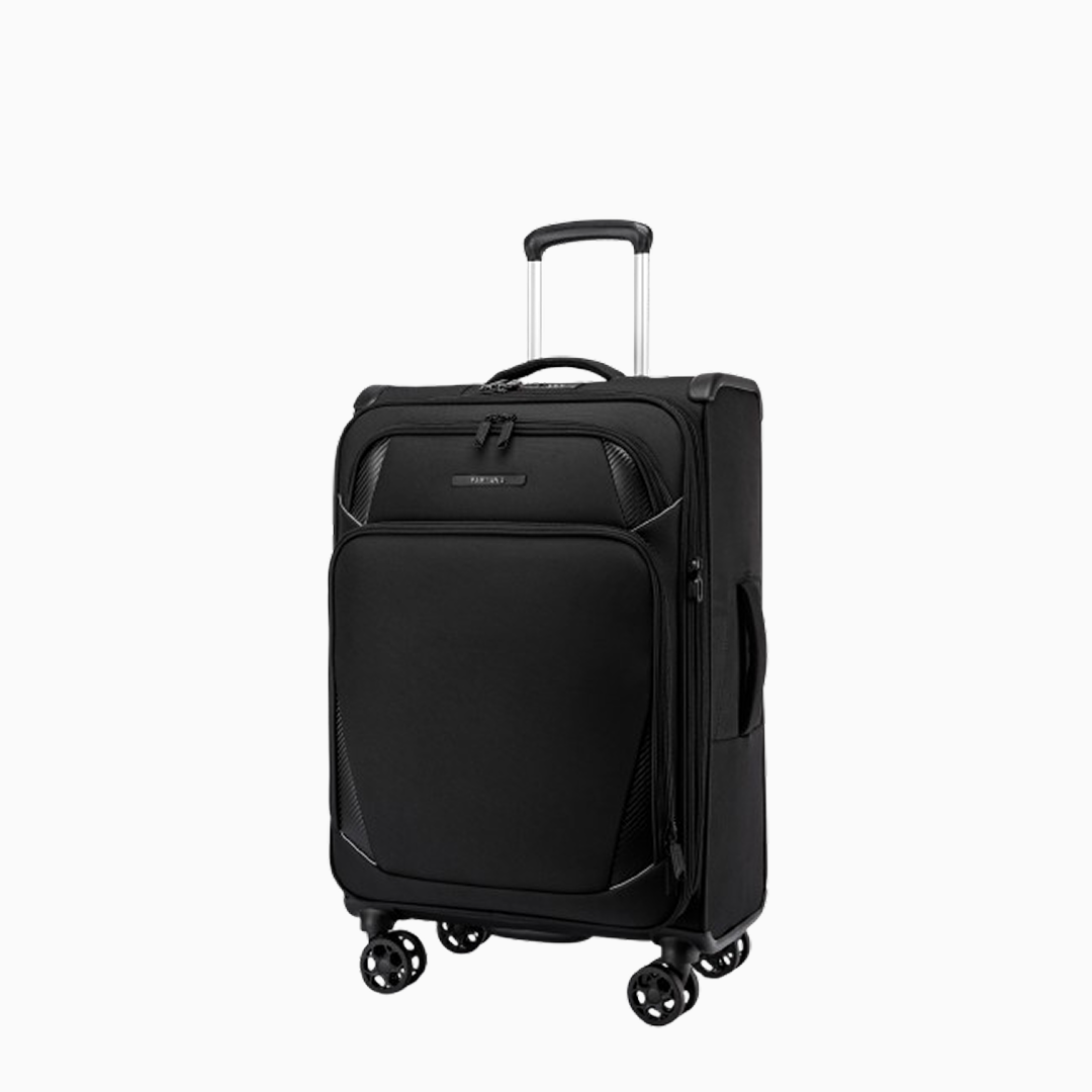 Charcoal — Starlet soft canvas suitcase, 76cm large, front