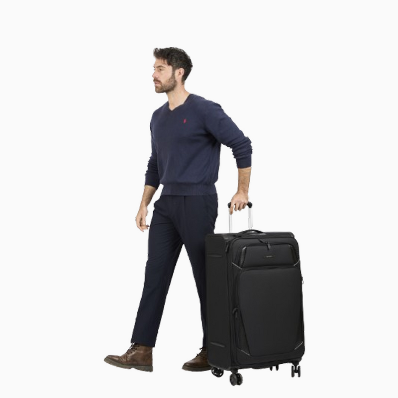 Starlet soft canvas suitcase, 61cm medium, shown in use