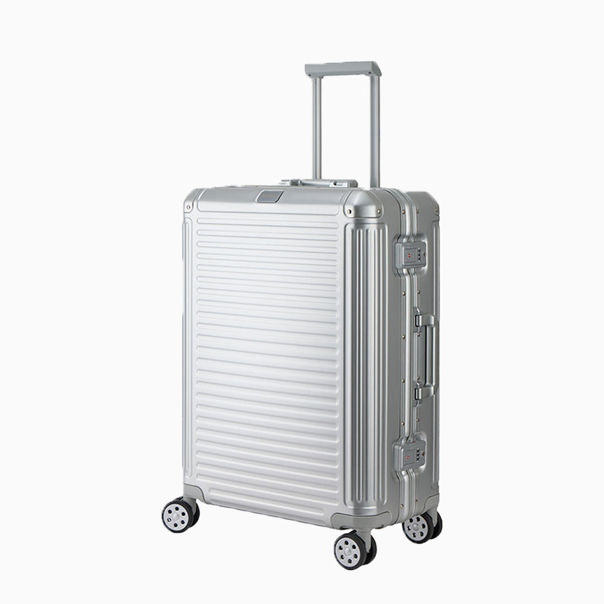 Silver — Arizona aluminium suitcase, 77cm large
