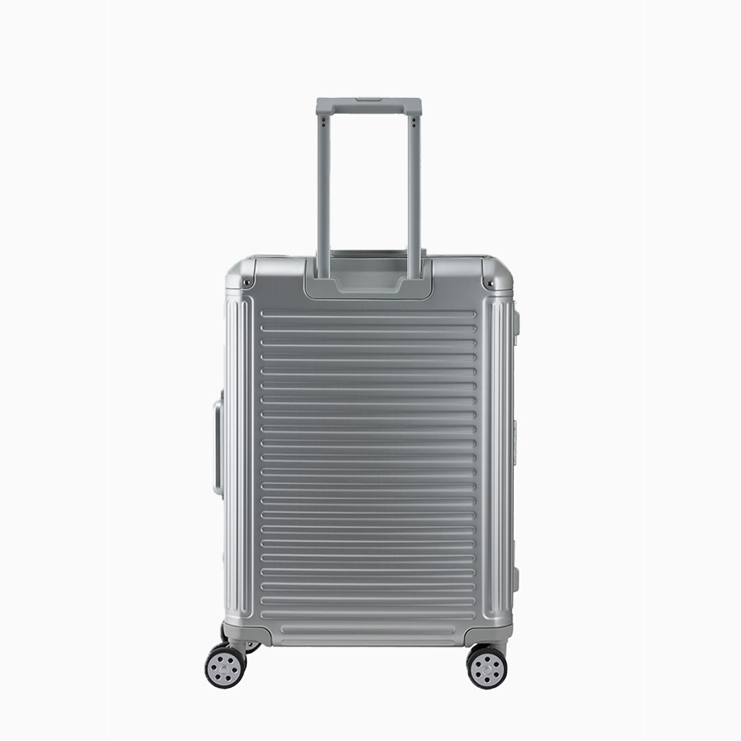 Silver — Arizona aluminium suitcase, 55cm cabin