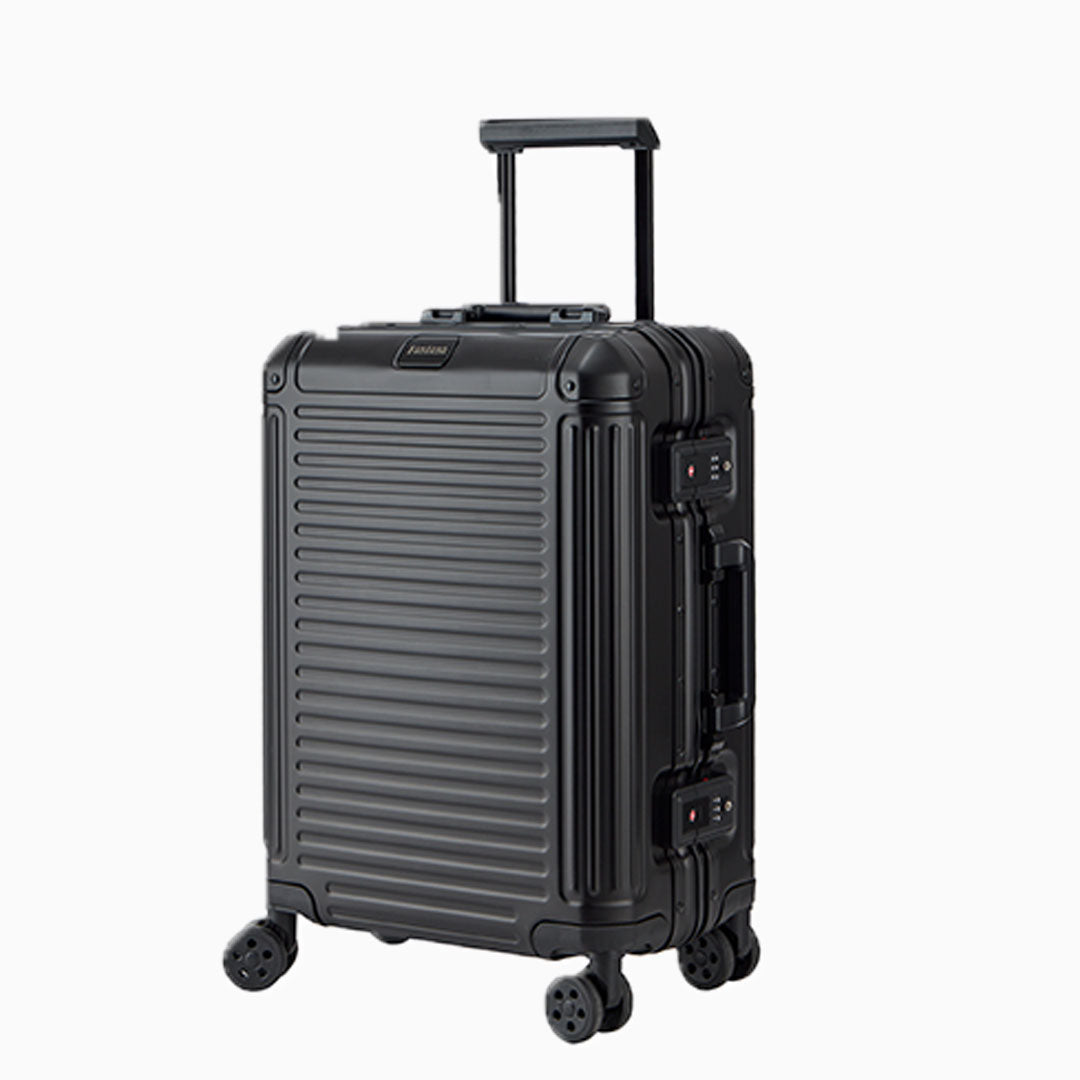 Charcoal — Arizona aluminium suitcase, 55cm cabin