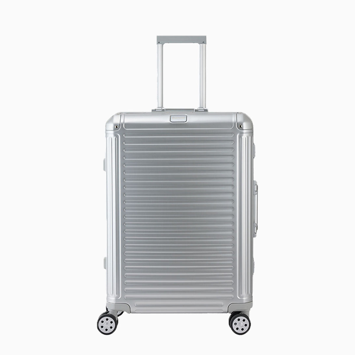 Silver — Arizona aluminium suitcase, 55cm cabin