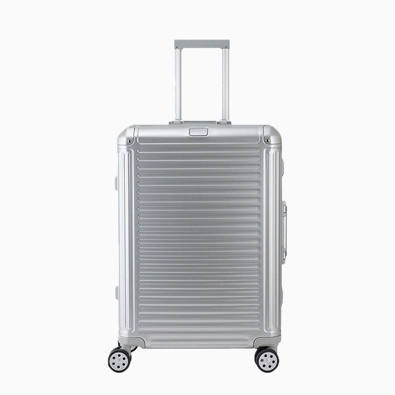 Silver — Arizona aluminium suitcase, 55cm cabin