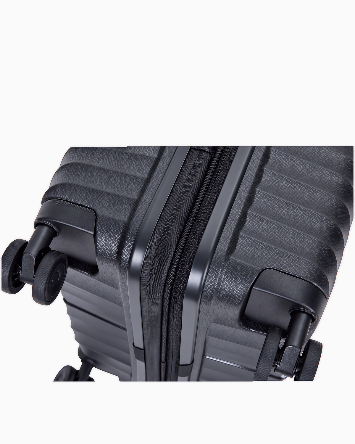 Charcoal — Mars hard shell suitcase, 78.5cm large, spinner wheels, close-up