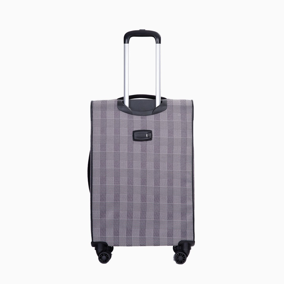 Grey Check — Fantana Prints soft case, back