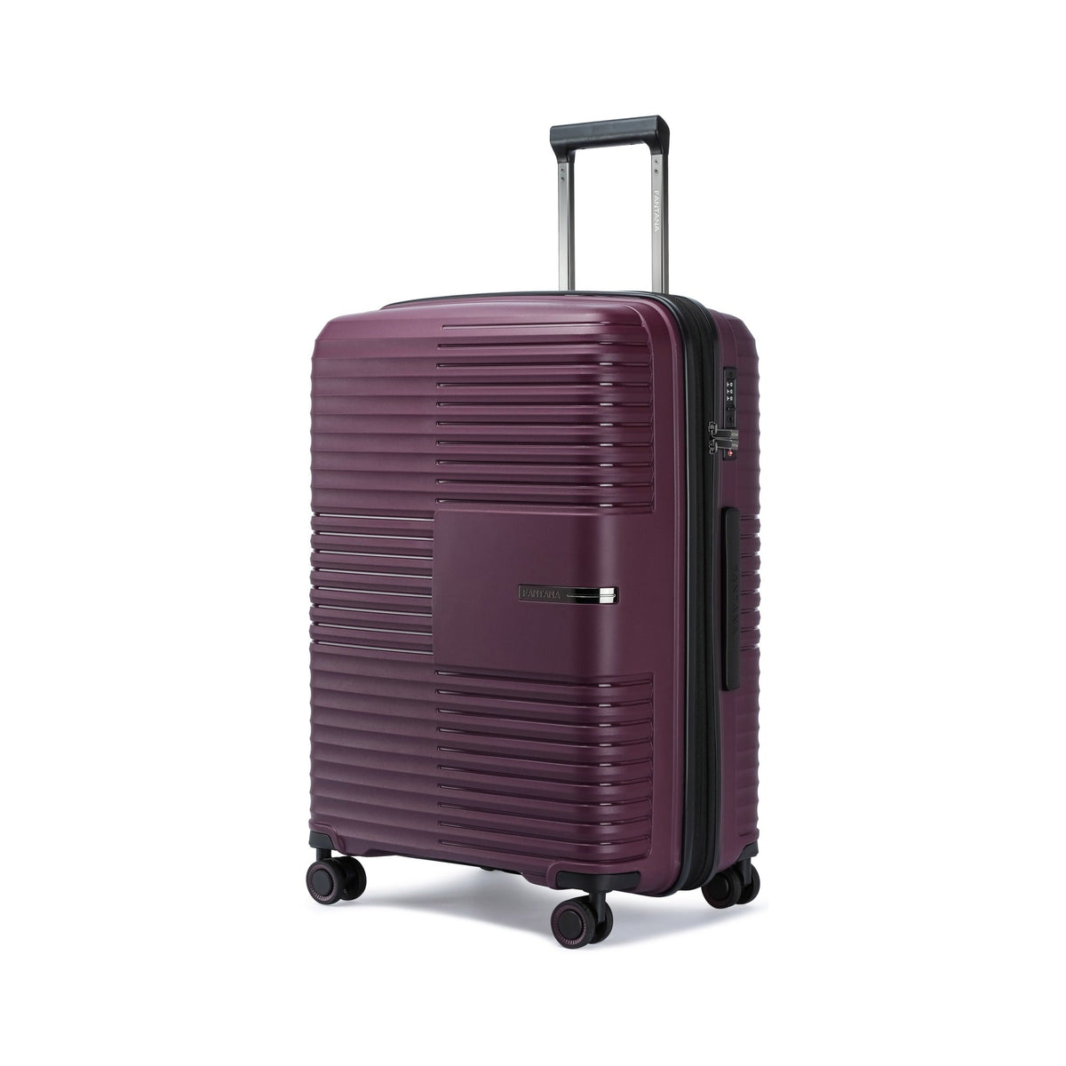 Burgundy — Ridge hard shell suitcase, 75cm large, front