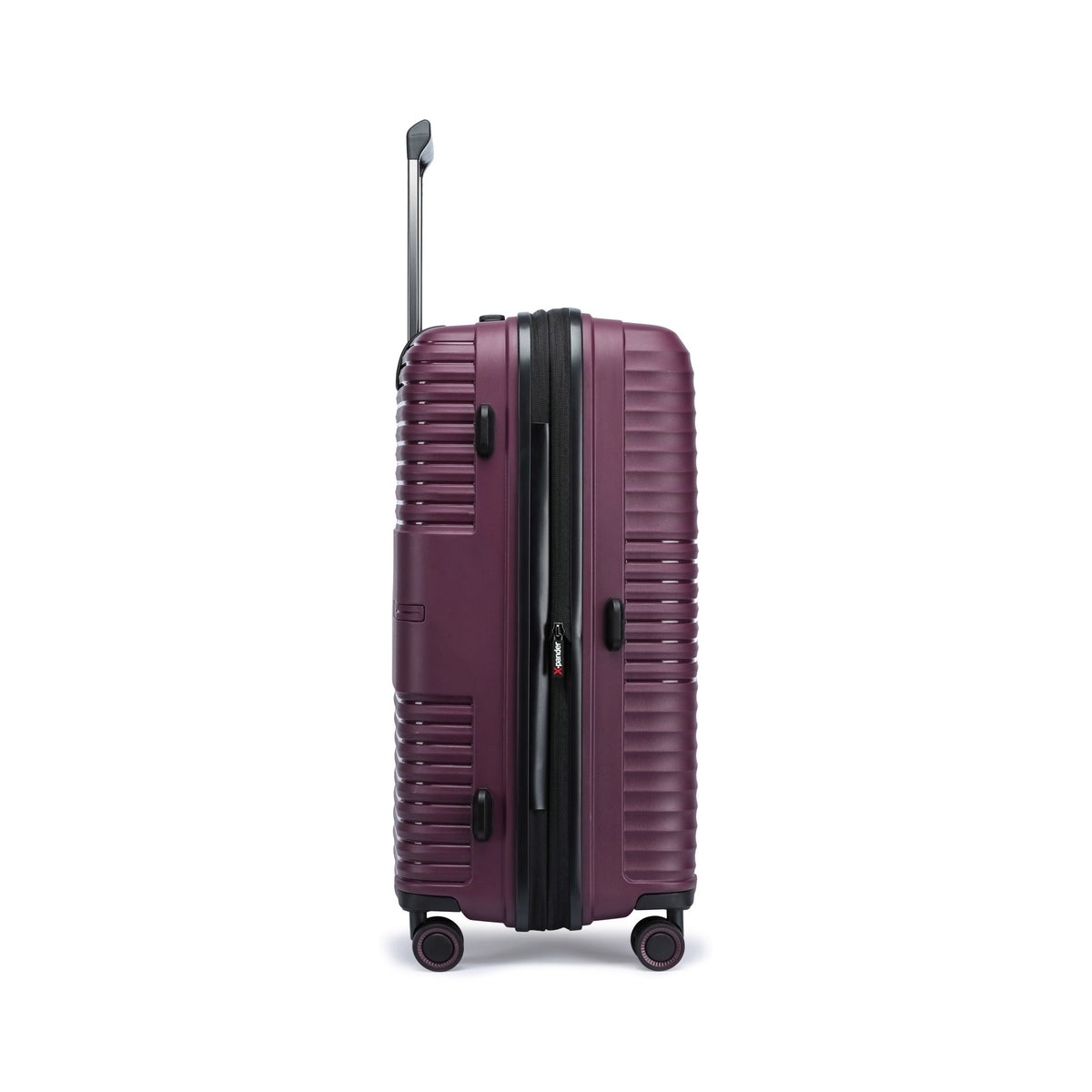 Burgundy — Ridge hard shell suitcase, 75cm large, side