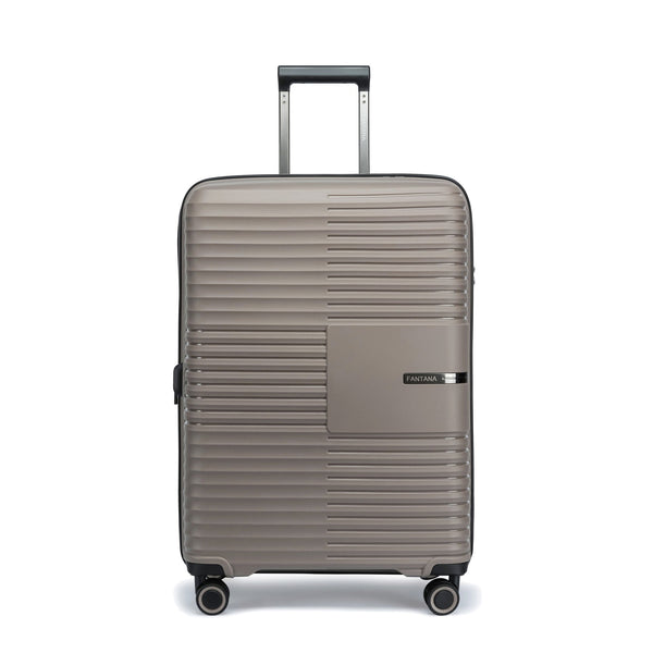 Taupe — Ridge hard shell suitcase, 75cm large, front