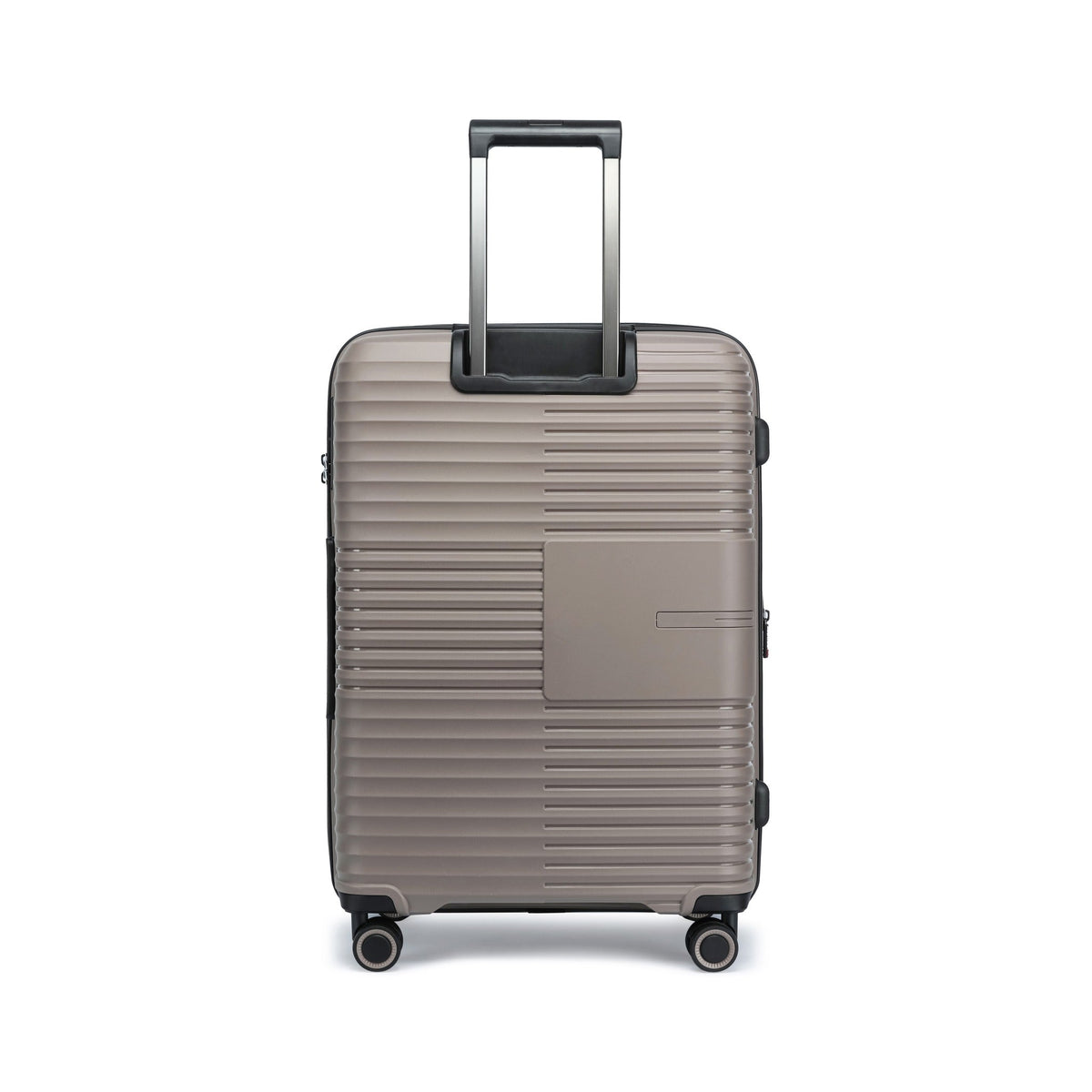 Taupe — Ridge hard shell suitcase, 65cm medium, front